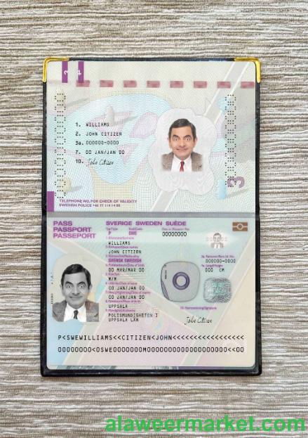 Sweden passport version 2 photo look